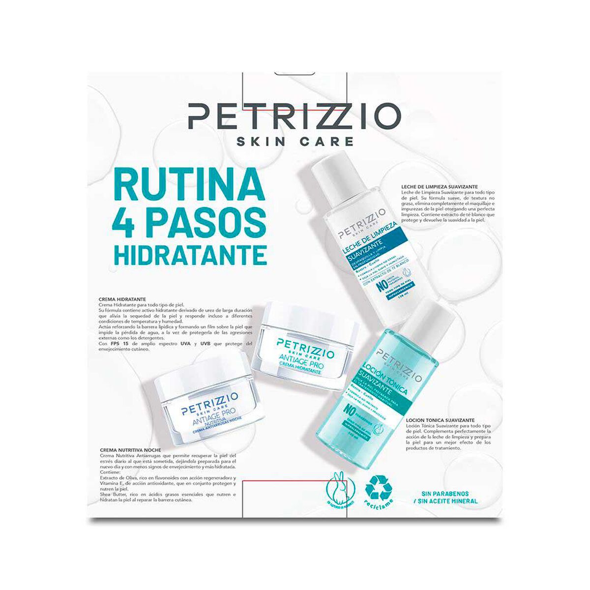 Rutina 4 Pasos Hidratante Petrizzio