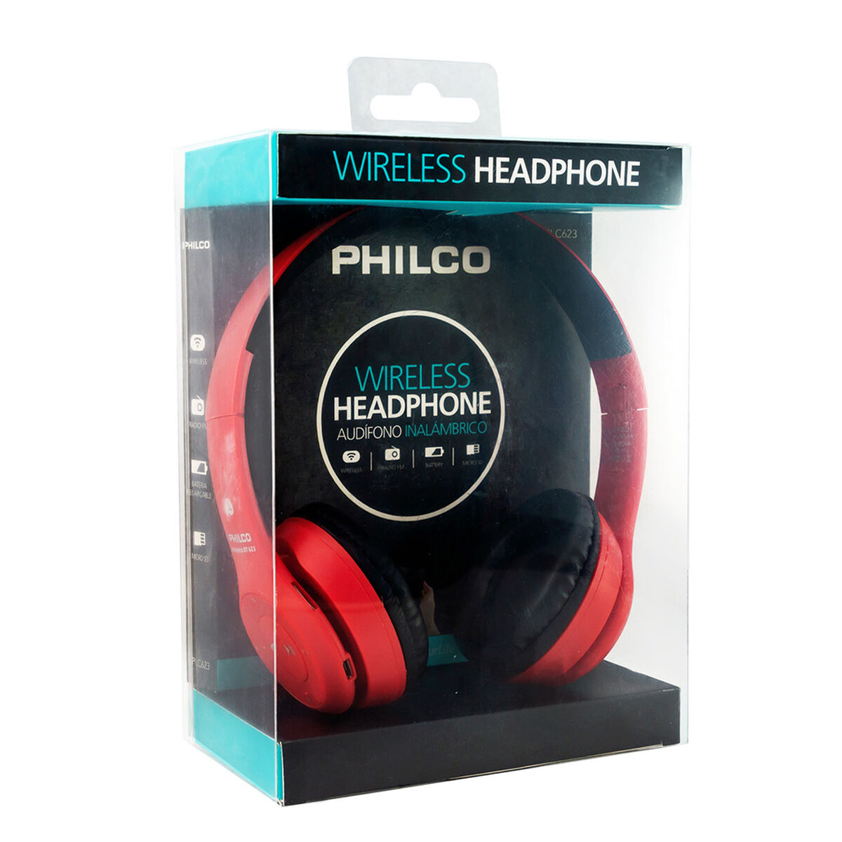 Audífonos Bluetooth Over Ear Philco PLC623 Rojos