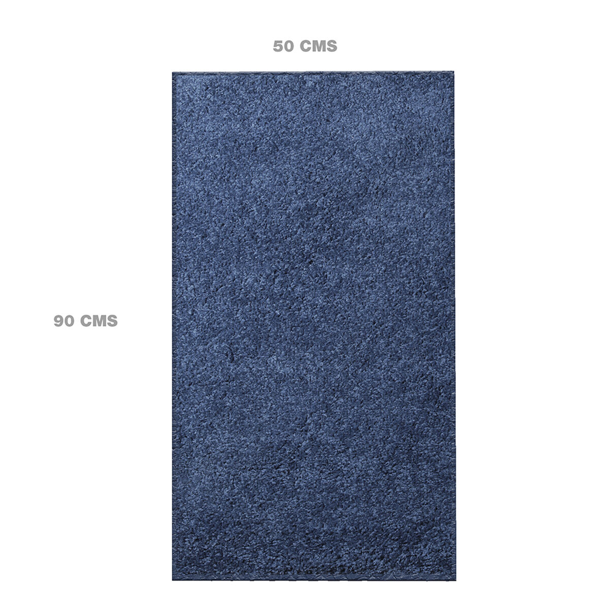 Bajada De Cama Doral Shaggy 90 x 50 cm Azul