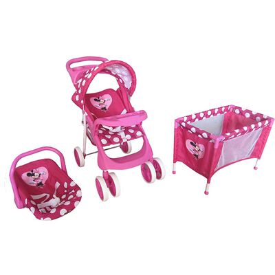 Juguete Muñeca Coche travel con Cuna Minnie Bebesit