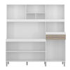 Mueble de Cocina Vekkahome Bisel 8 Puertas 1 Cajón Café Blanco