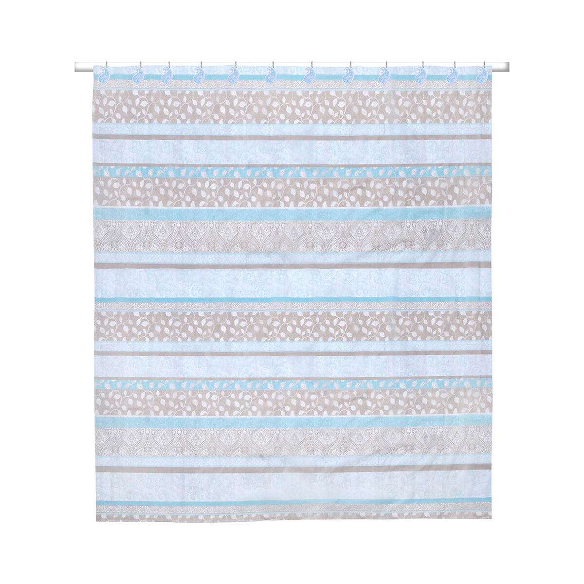 Set Cortina de Baño 2 Piezas Mashini Eclectico Turquesa