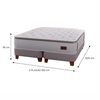 Cama Europea Flex 2 plazas  Heritage + Respaldo Tubular + Veladores Roma