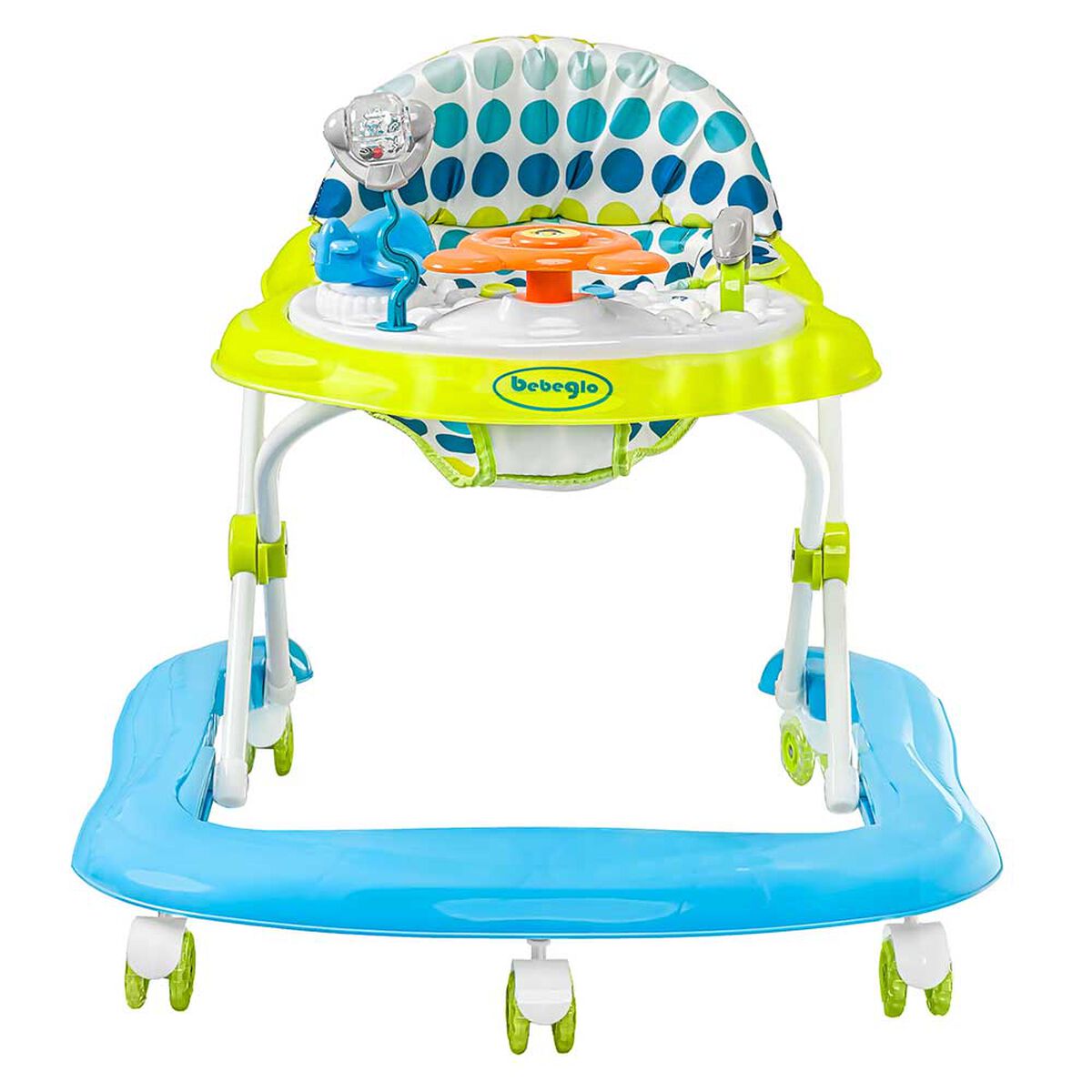 Andador Caminador con Bluetooth Celeste Bebeglo