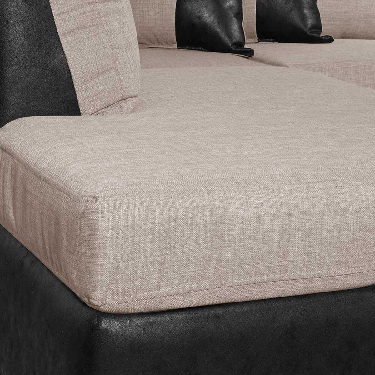 Seccional Black Factory Donato 3 Cuerpos Crema