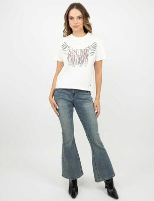 Imagen 2 del producto Polera Manga Corta Mujer Soviet Blanco, Negro