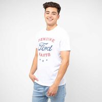 Polera Ford Manga Corta Hombre Icono Blanco