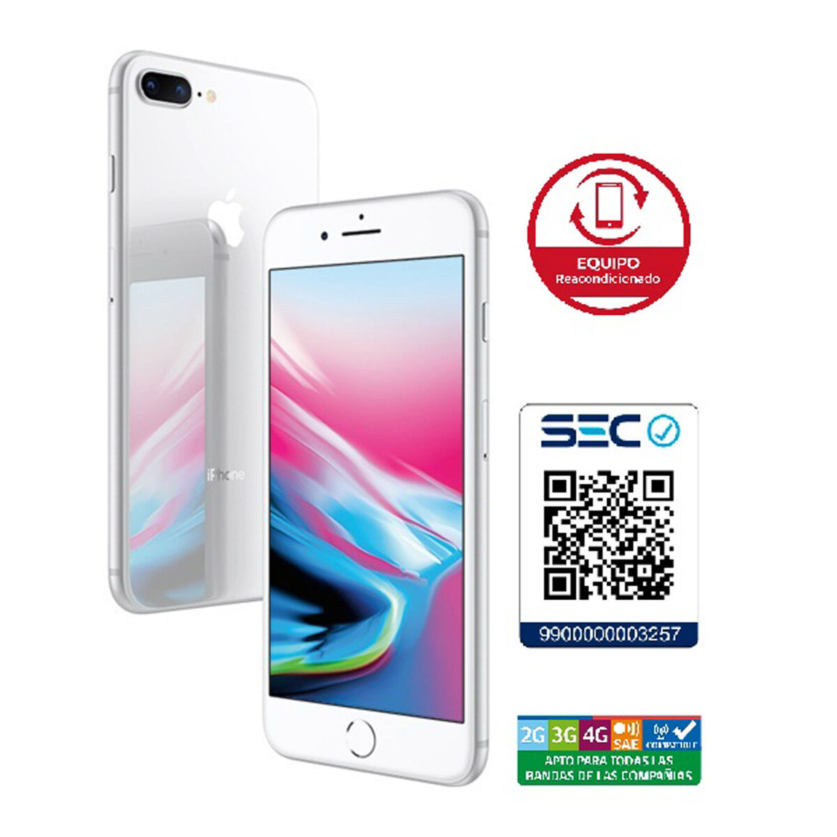 Celular Apple Iphone 8 Plus 256GB 5.5" Reacondicionado Plata Liberado