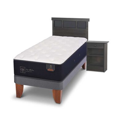 Imagen 2 del producto Cama Europea CIC 1,5 Plazas Premium + Respaldo + Velador Dublin