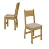 Juego de Comedor Home Mobili Milano 6 Sillas Café Blanco Off