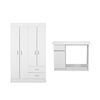 Combo Closet 3 Puertas + Escritorio CIC Blanco