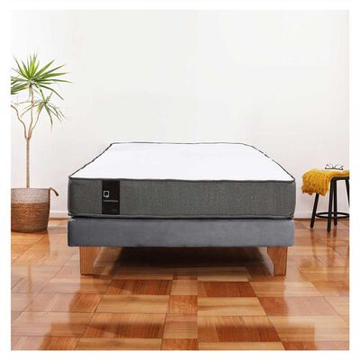 Cama Europea Latam Home 1,5 Plazas Zen Best Gris