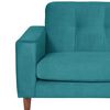 Sofá Latam Home Salermo Tela Velvet 2 Cuerpos Turquesa