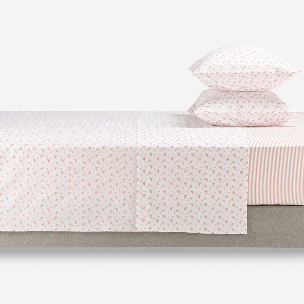 Juego de Sábanas Rosen 180 Hilos King Miniprint Bouquet Rojo