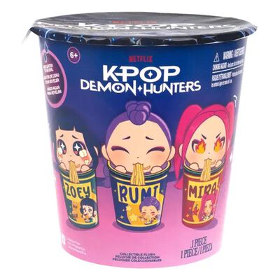 Mini Peluche Sorpresa en Vaso Ramyeon KPop Demon Hunters 10 cm Diseños Surtidos