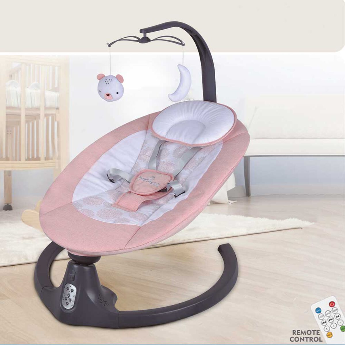 Silla Nido Bouncer Mecedora Baby Swing Rosada Bebesit