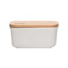 Mantequillero de Cerámica Tapa Bamboo 300 ml Simplit Blanco