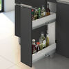 Mueble de Cocina Glory Negro 4 Puertas 6 Cajones