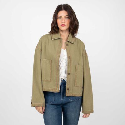 Chaqueta Denim Mujer Alma Verde