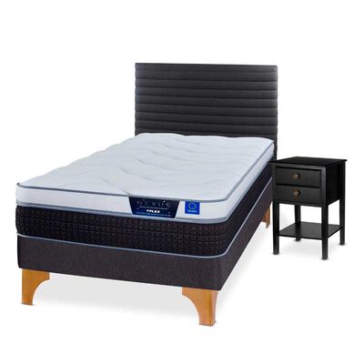 Imagen 2 del producto Cama Europea Flex 1,5 Plazas Nexus + Respaldo Modern + Velador Rover