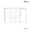 C&oacute;moda Vekkahome Fontana 7 Cajones + 2 Puertas Blanco