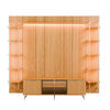 Rack TV 80" + Panel Neon Float Led + 2 Repisas Decocasa Carvalho