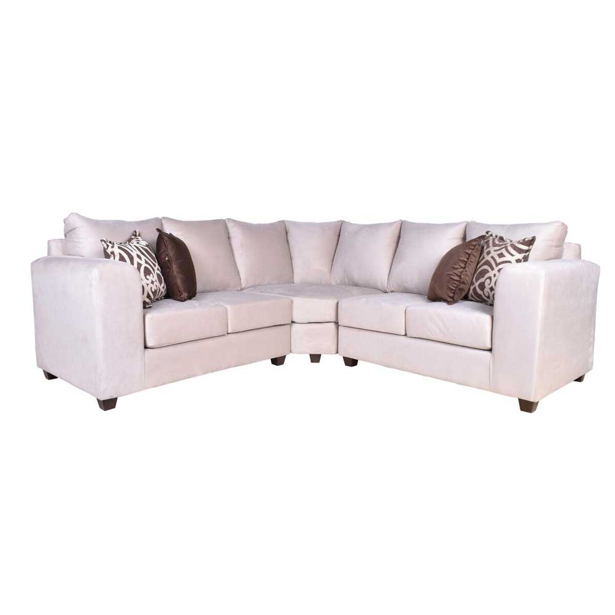 Sof&aacute; Seccional Jerk Home Kenia 5 Cuerpos Beige