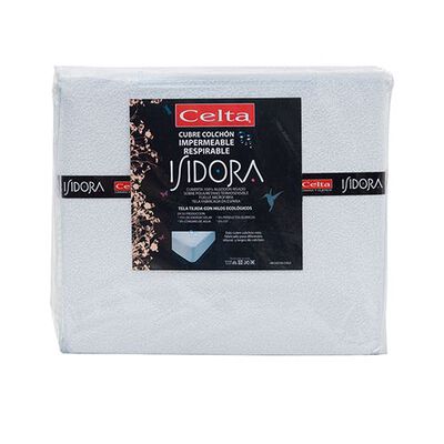 Cubrecolchón Celta Full Impermeable Respirable Blanco