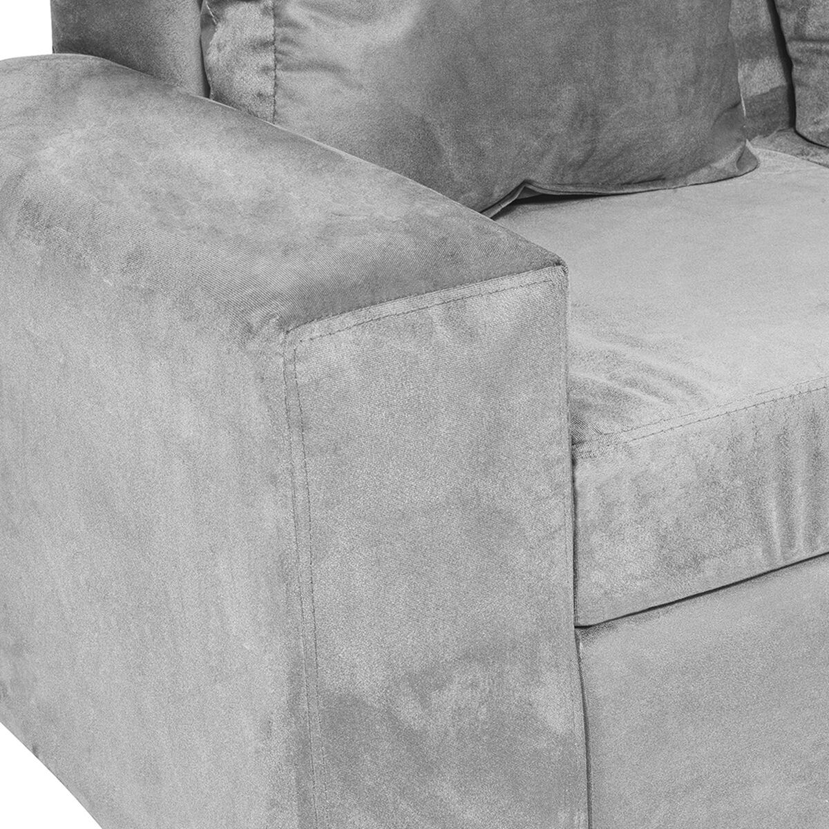 Juego de Living Innovamuebles Kahlo Sofá 3 Cuerpos + Dos Sillones 1 Cuerpo Gris