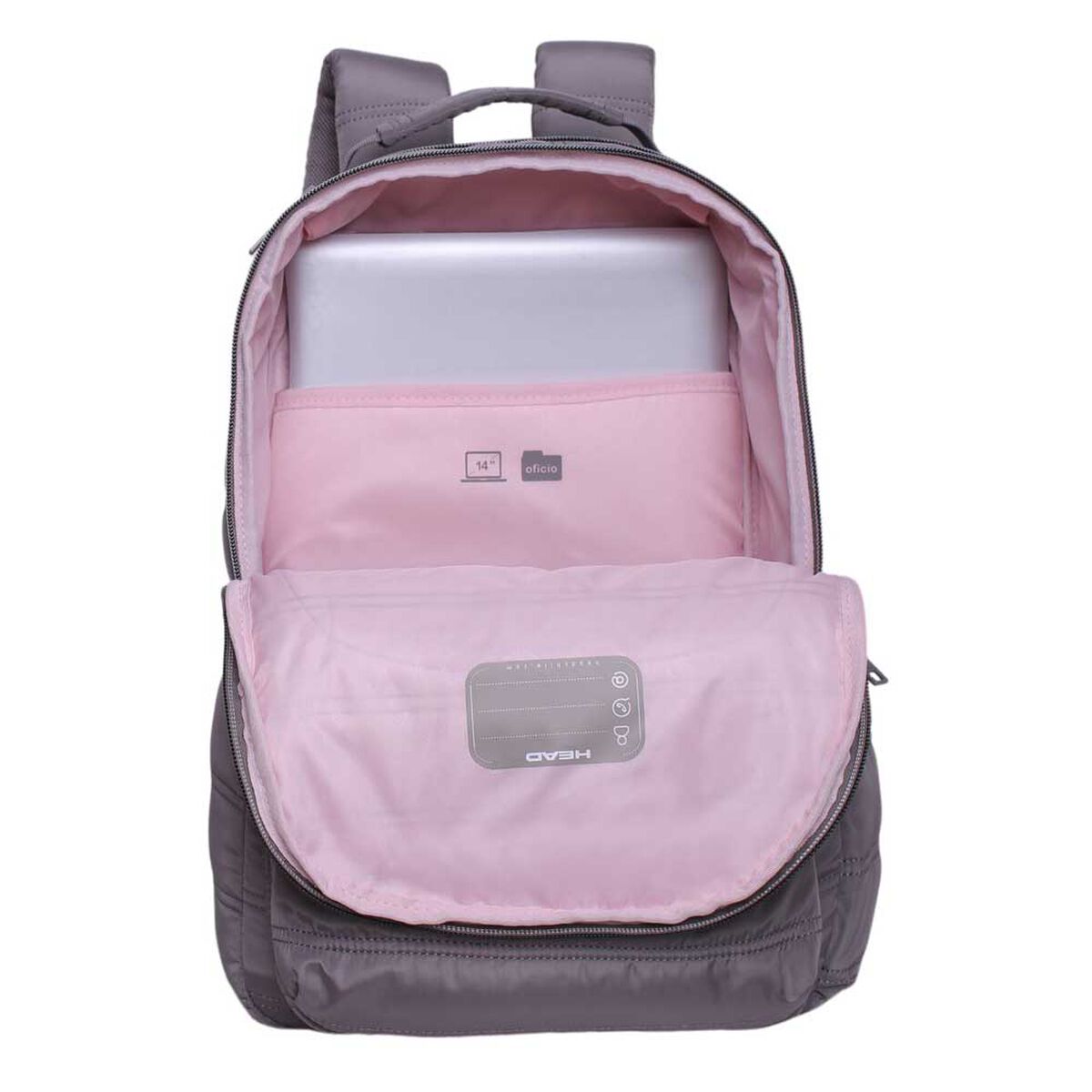 Mochila Juvenil Impreza Gris Oscuro Head