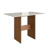 Juego de Cómedor Home Mobili Amalia 4 Sillas Café y Blanco Off