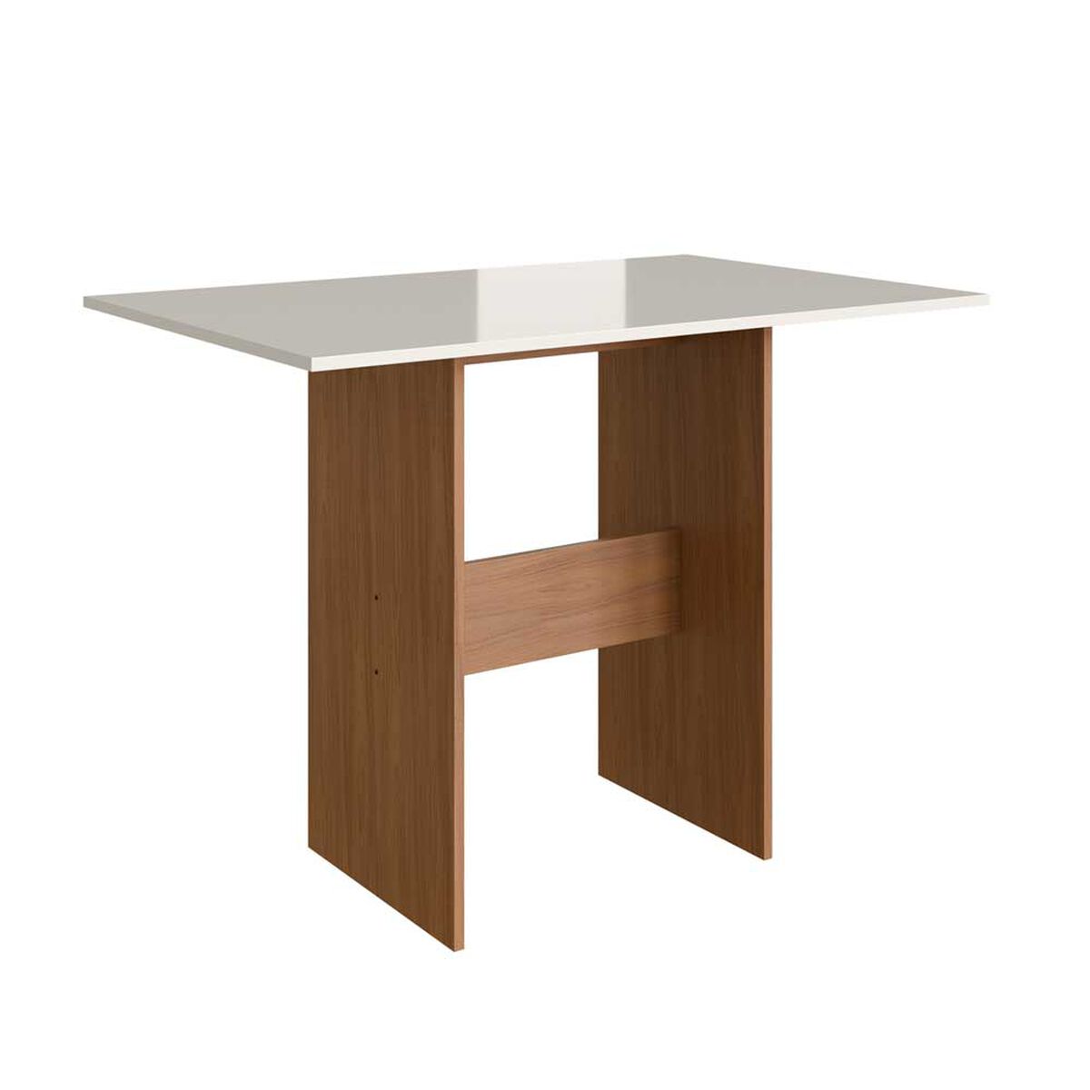 Juego de Cómedor Home Mobili Amalia 4 Sillas Café y Blanco Off