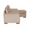 Sofá Seccional Derecho Latam Home Livorno 3 Cuerpos Beige