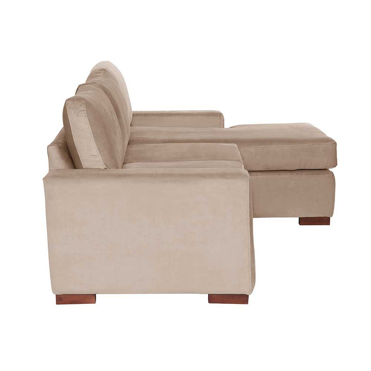Sofá Seccional Derecho Latam Home Livorno 3 Cuerpos Beige