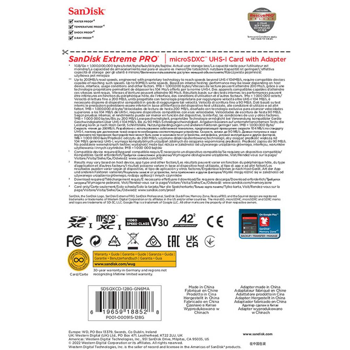 Memoria Sandisk SDSQXCD-128GB