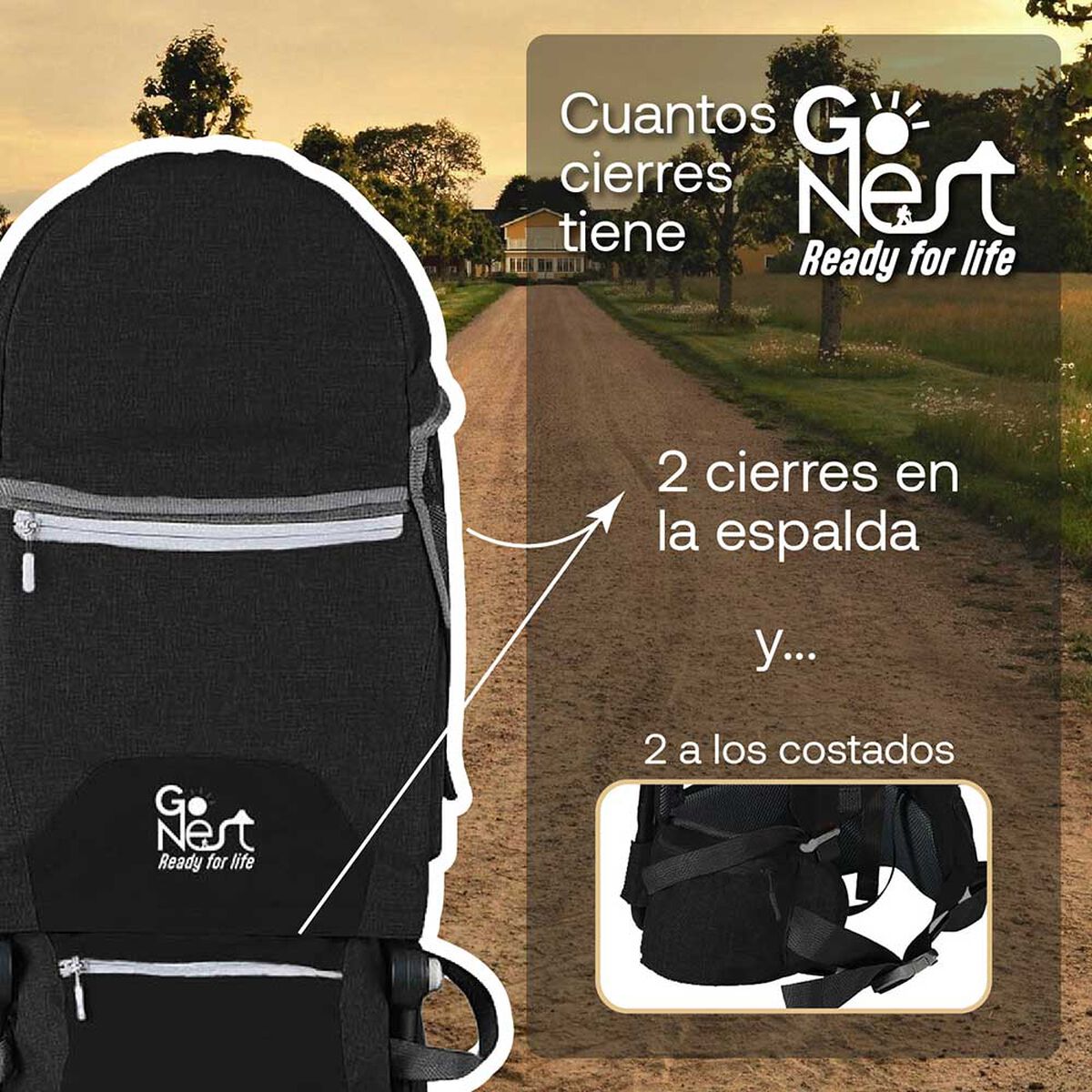 Porta Beb&eacute; GoNest Negro Bebesit