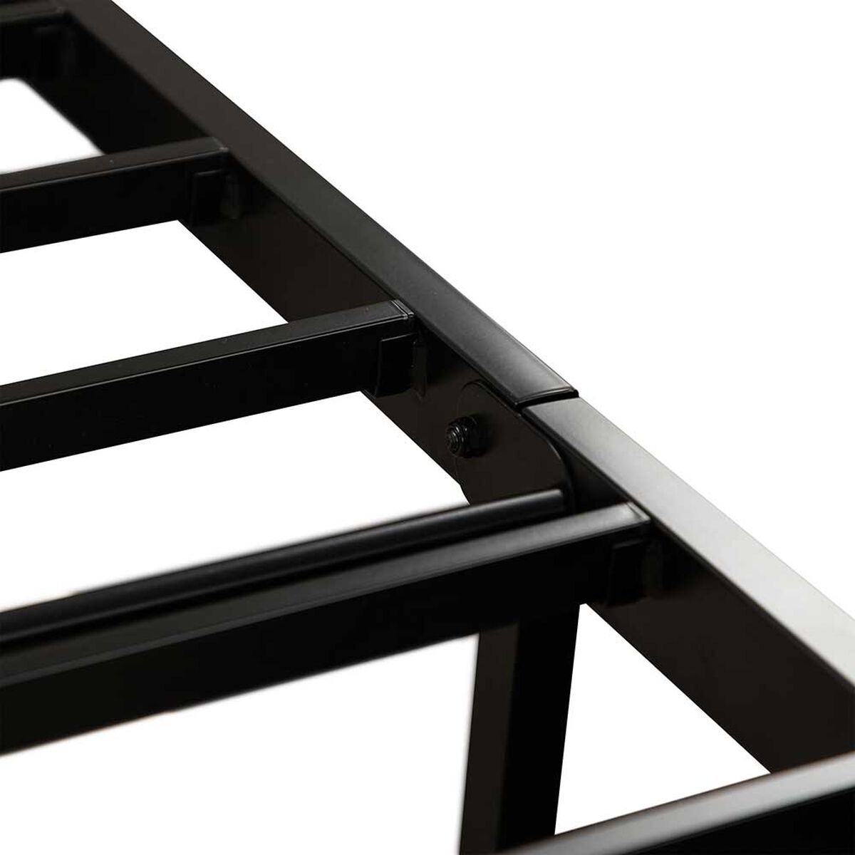 Cama Europea CIC Iron Smart 2 Plazas Anatomic + Respaldo Black Tapizado + Faldón