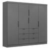 Closet Di Poretti Design Click 4 Puertas 6 Cajones Gris