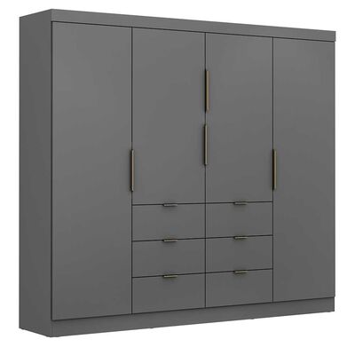 Closet Di Poretti Design Click 4 Puertas 6 Cajones Gris