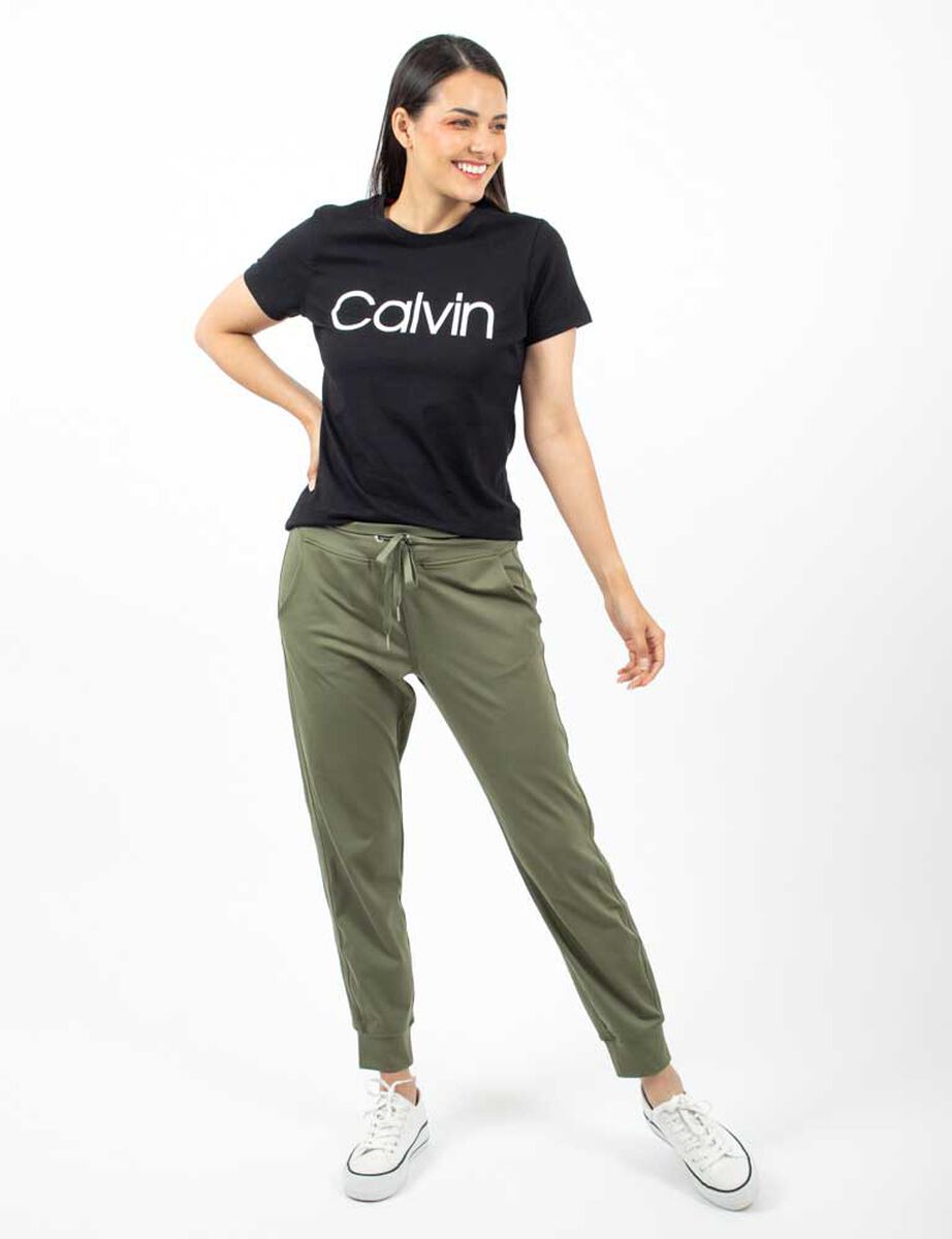 Pantalón de Algodón Casual Mujer Calvin Klein