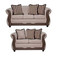 Juego de Living Black Factory Sofia 5 Cuerpos Beige