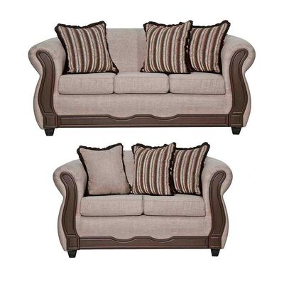 Juego de Living Black Factory Sofia 5 Cuerpos Beige