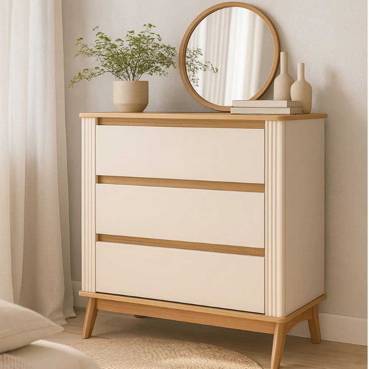 Comoda Amuv 3 Cajones Blanco