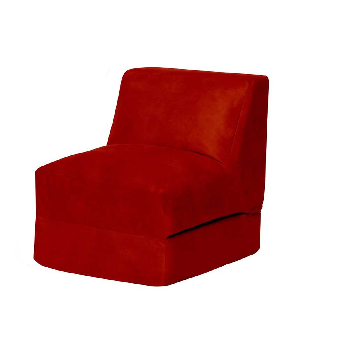 Sof&aacute; Cama Latam Home Cuero Kentucky Bari 1 Cuerpo Rojo