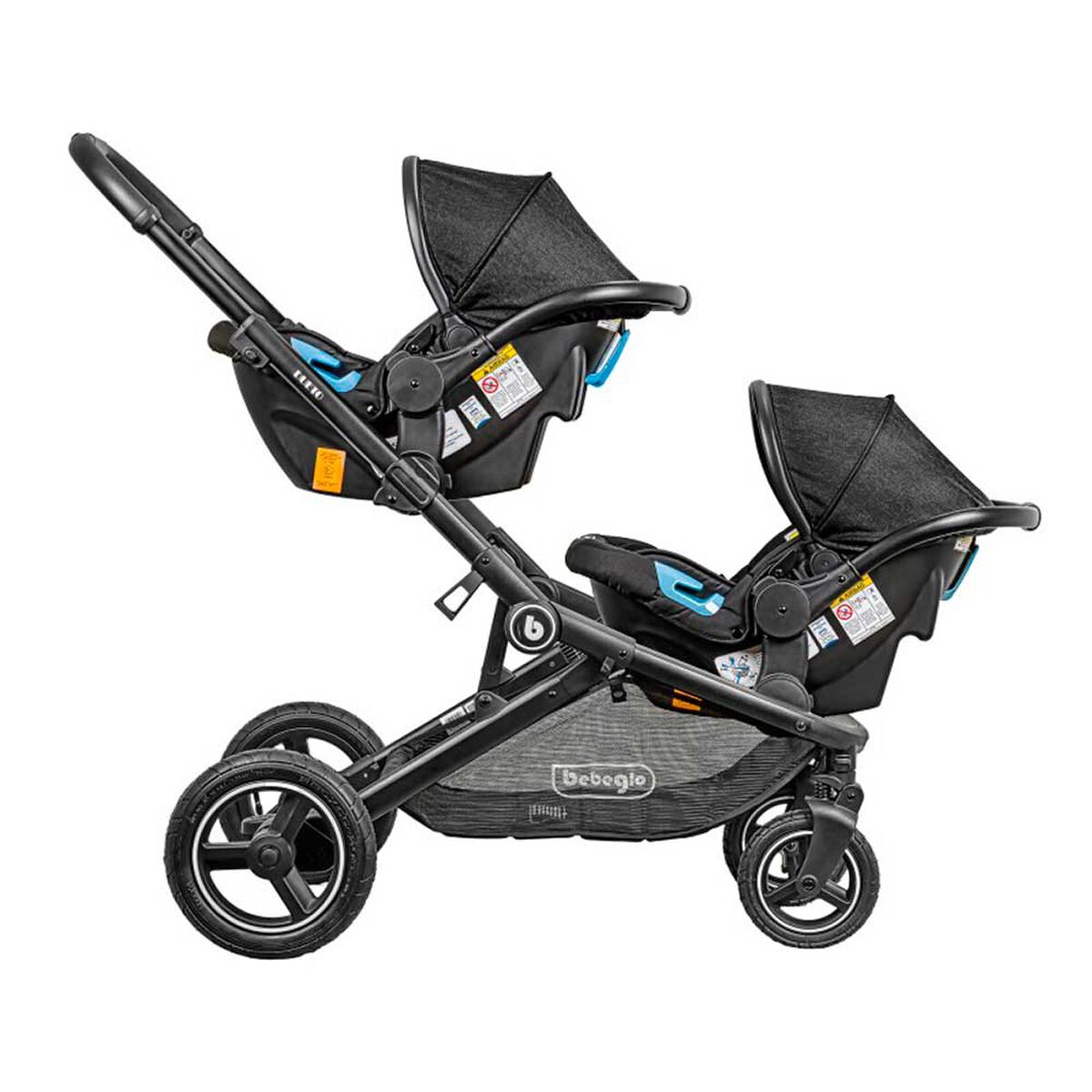 Coche Travel System Dueto Negro Bebeglo
