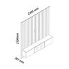 Home Decocasa Majestade Luminare hasta 85" Natural Off White