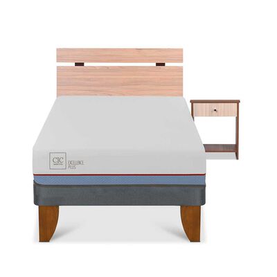 Imagen 1 del producto Cama Europea CIC 1,5 Plazas Excellence Plus + Respaldo + Velador