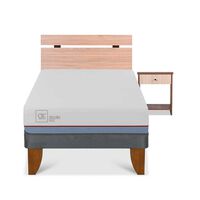 Cama Europea CIC 1,5 Plazas Excellence Plus + Respaldo + Velador