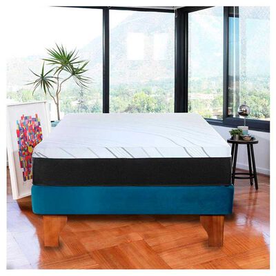 Imagen 1 del producto Cama Europea Latam Home 1,5 Plazas Zen Pro Azul Petroleo