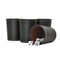 Juego de 4 Cachos Eco Cuero Negro Simplit